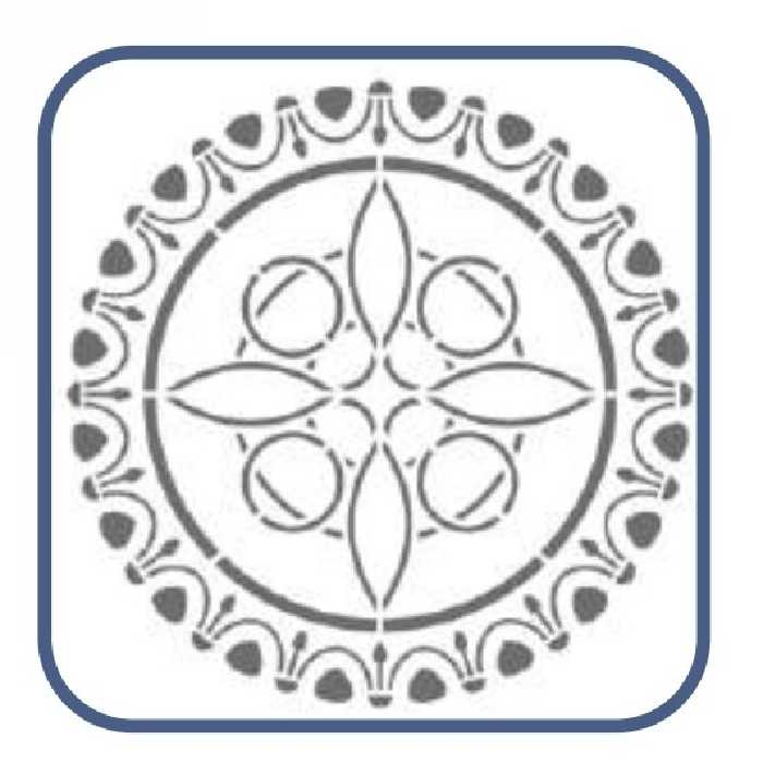 شابلون طرح دایره پاینه  کد 359 سایز 40 در 60