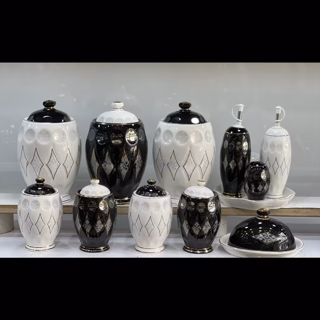 پاسماوری 14 پارچه  مدل دایموند رنگ سفید مشکی 