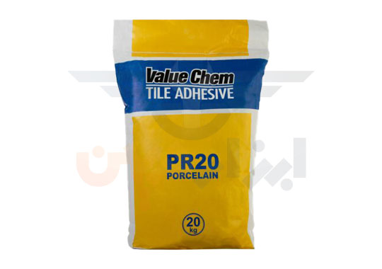 چسب کاشی و سرامیک پودری غفاری پرسلان ولیوکم ghaffari value chem