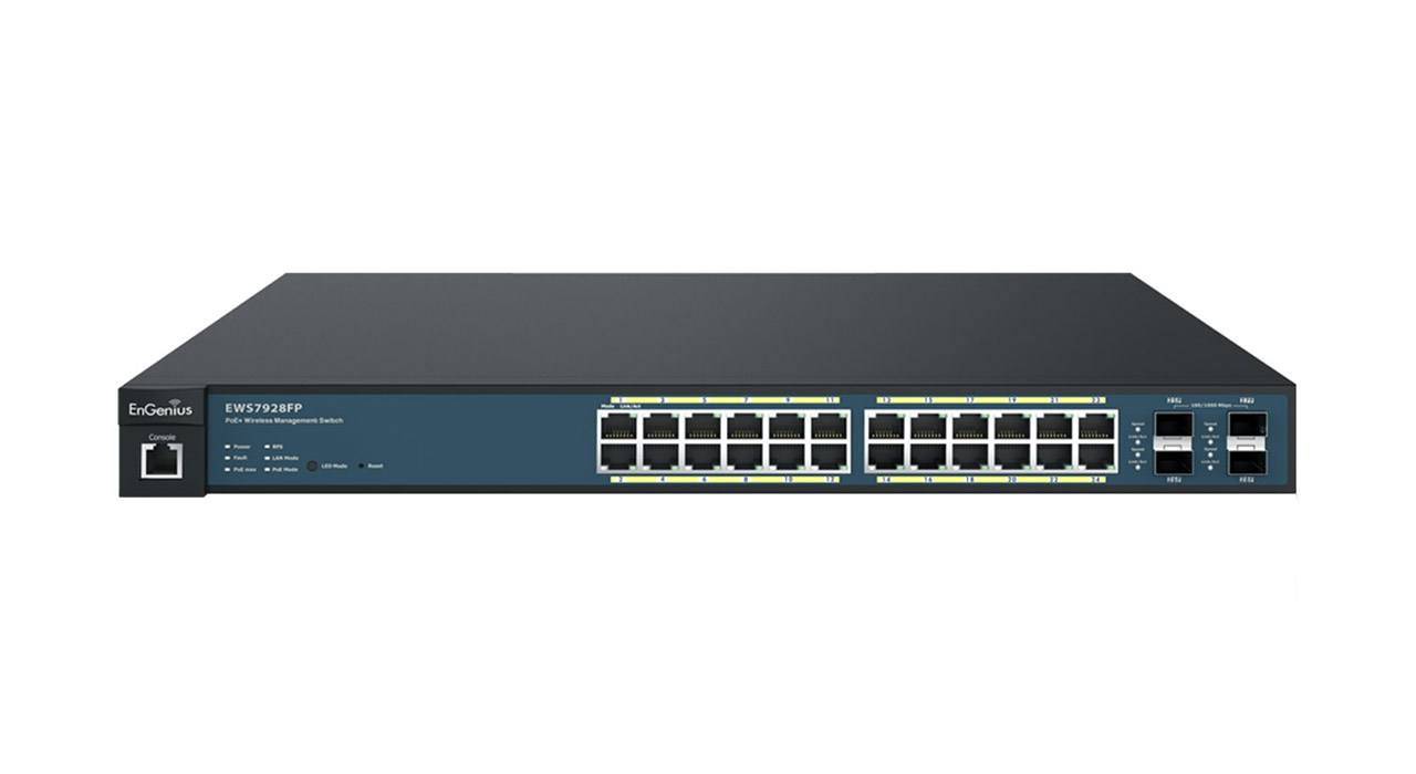 سوییچ دسکتاپ 24 پورت POE انجنیوس مدل EWS7928FP