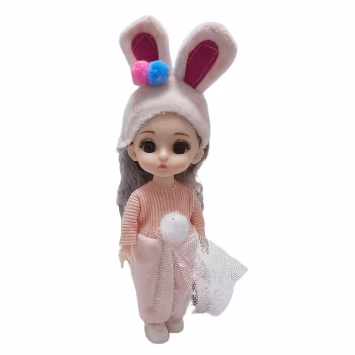 اسباب بازی عروسک جا کلیدی مفصلی زیبا و ظریف طرح لباس خرگوشی قیمت دبی