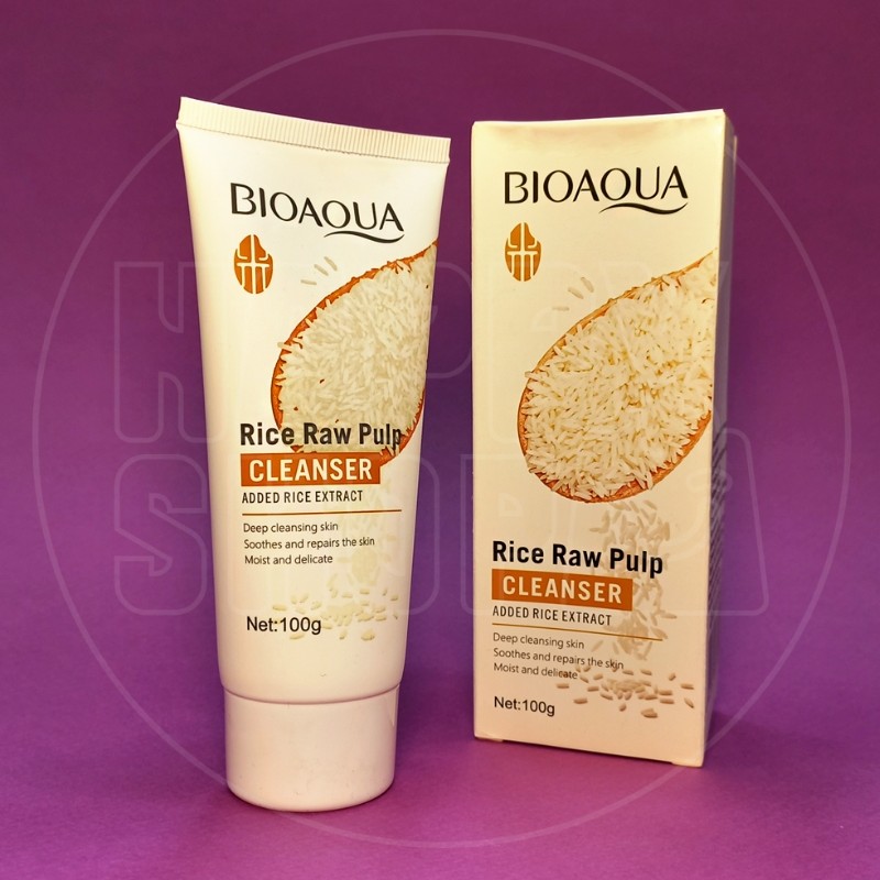 فوم شستشوی صورت بیوآکوا  شوینده عصاره برنج بیو آکوا BIOAQUA 