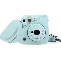 کیف چرمی دوربین فوجی فیلم مناسب FujiFilm Instax mini 9/8 Blue Bag