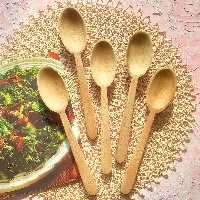 قاشق خورشت خوری چوبی دستساز بارلی (1عددی) چوب گردو 22 سانتی