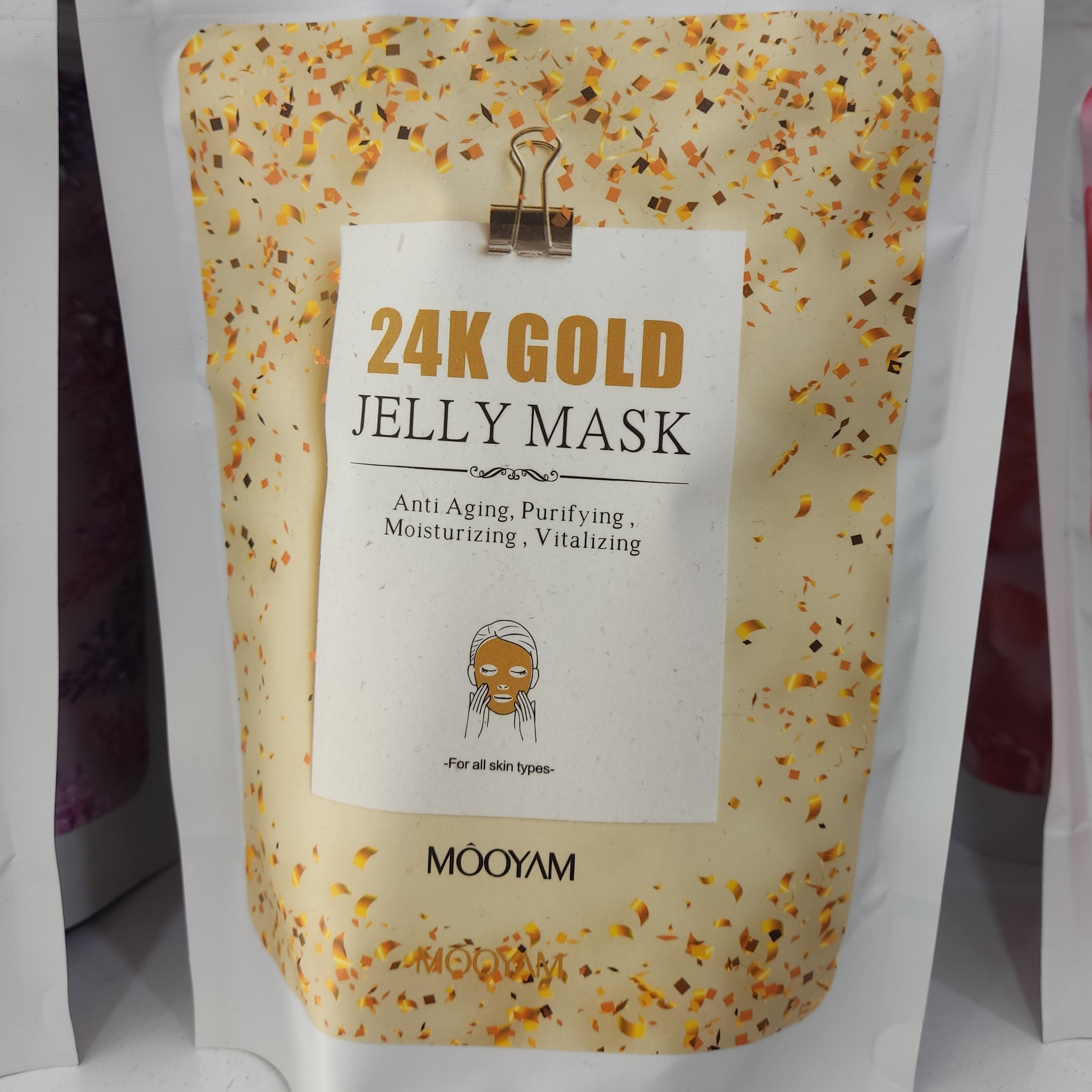 ماسک هیدروژلی طلای 24 عیار مویام 300گرم