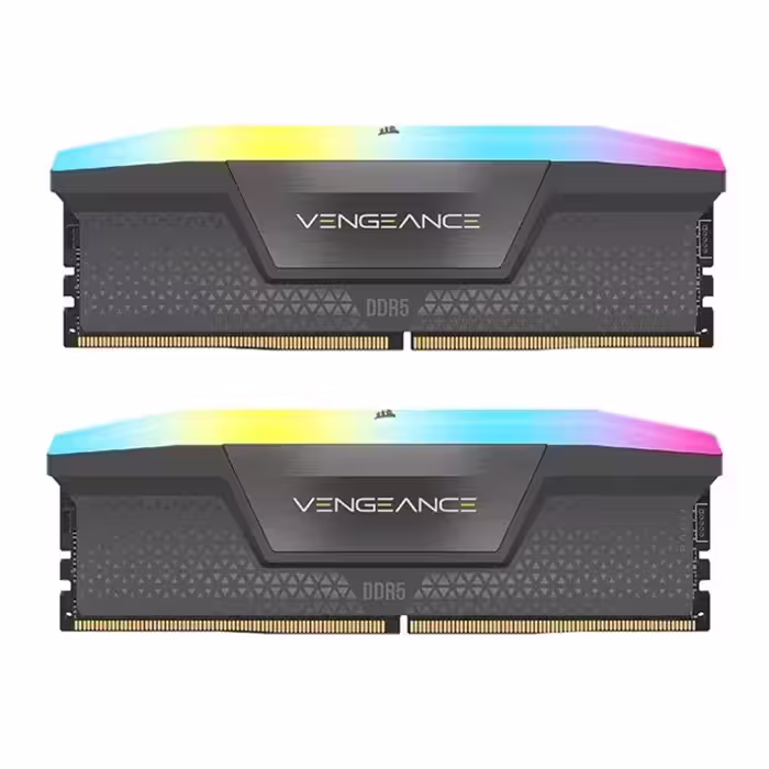 رم کامپیوتر DDR5 دو کاناله 6000 مگاهرتز CL30 کورسیر Vengeance RGB AMD Expo ظرفیت 64 گیگابایت