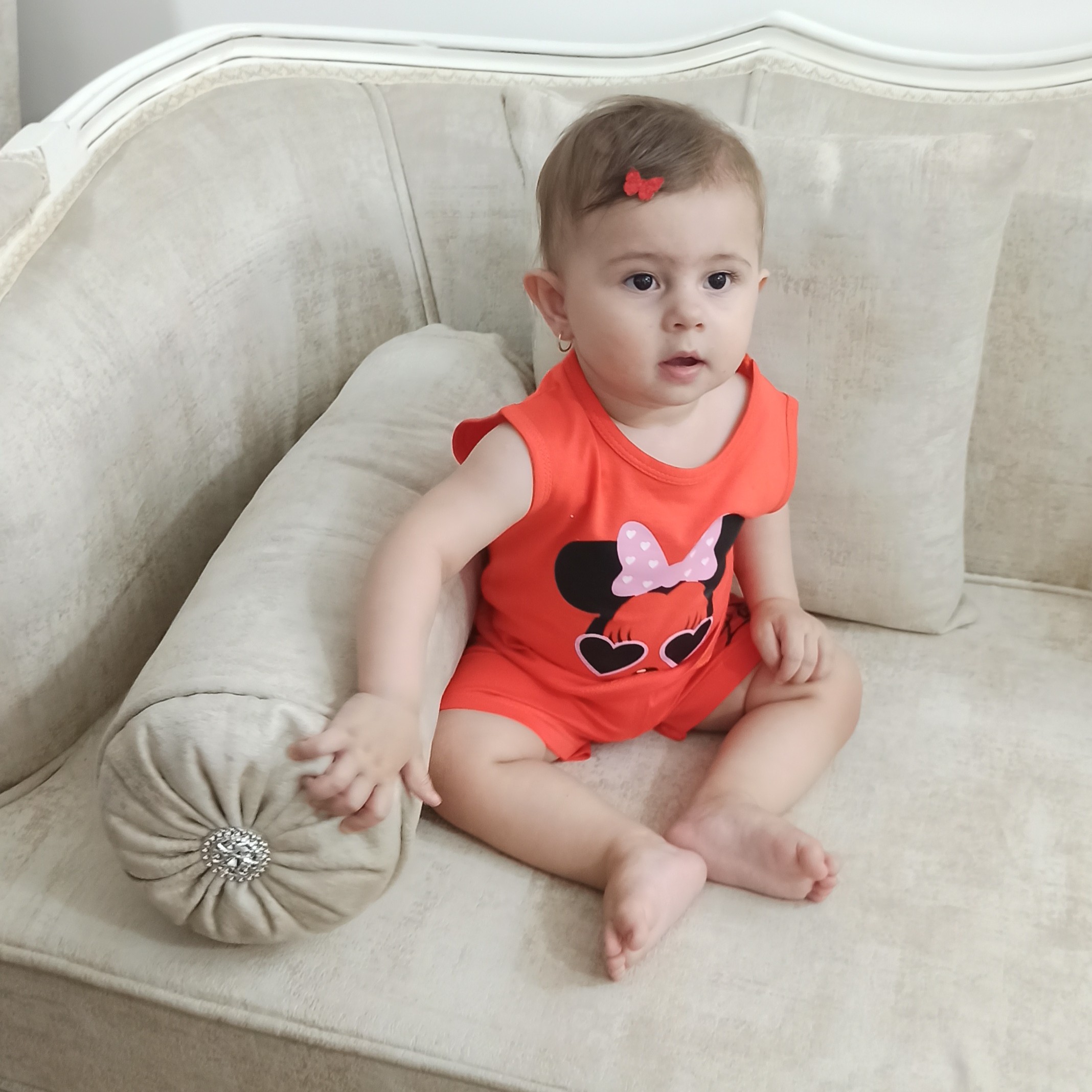 تاپ و شلوارک نوزادی دخترانه با طرح زیبا