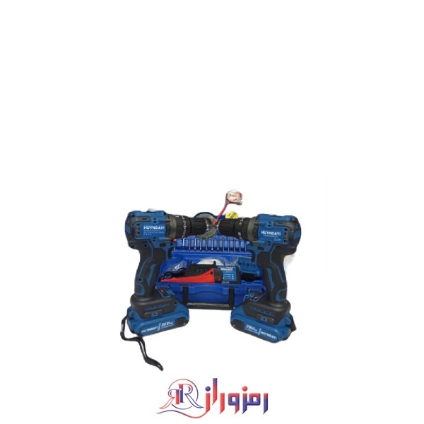 دریل شارژی موتور براشلس پولیشدار هیوندای 36 ولت مدل HUYNDAYI 36V