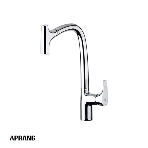 شیر آشپزخانه کی دبلیو سی مدل کرو پول اوت – Curve Pull Out - رزگلد مات
