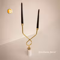 شمعدان سنگ سفید مدل 02