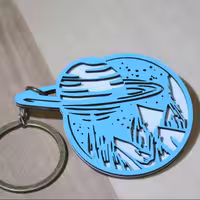 جاکلیدی چوبی دولایه رابو طرح طبیعت کد 04