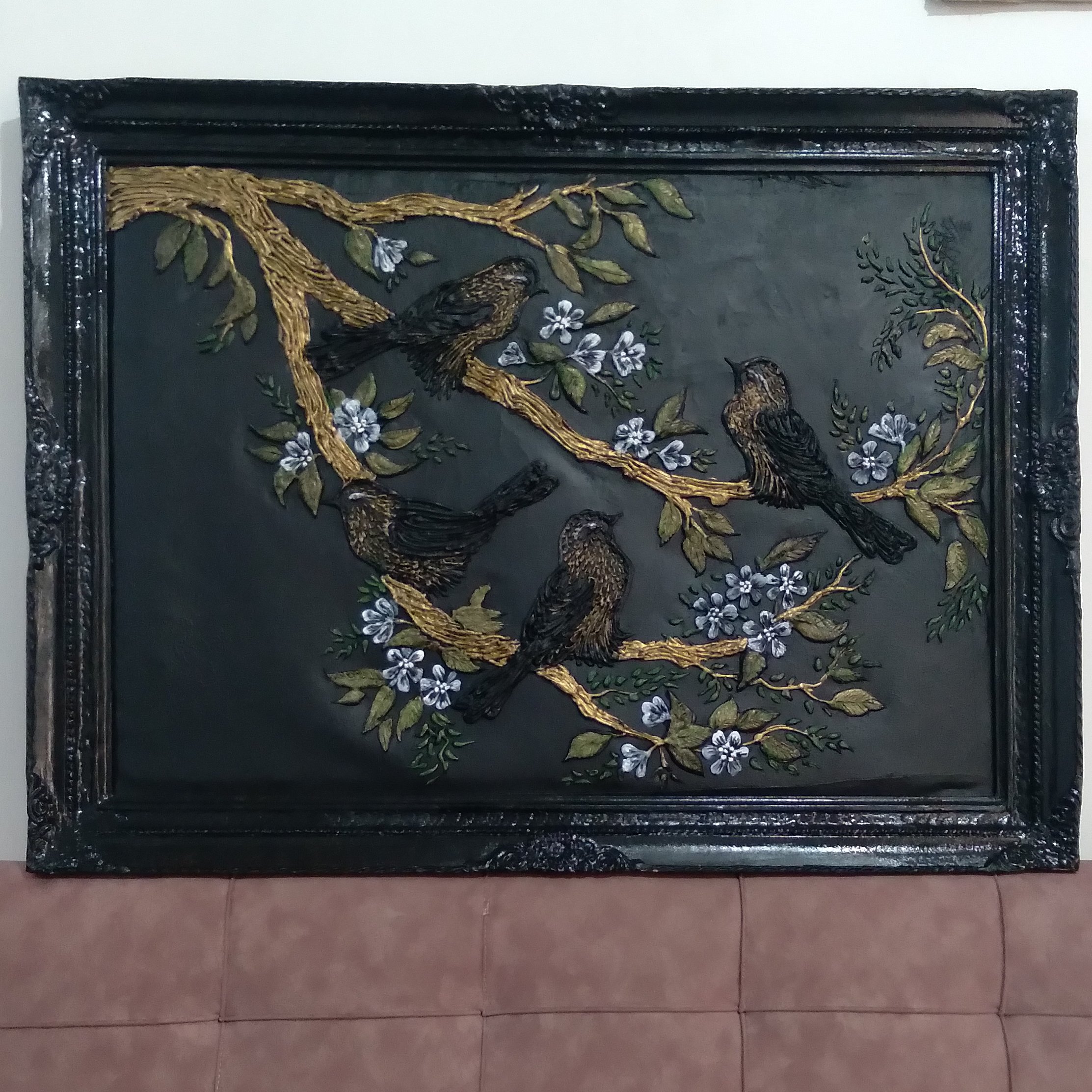 تابلو دکوراتیوبرجسته  تکسچر آکرولیک ، 50 در 70 ، بدون قاب