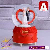 گوی موزیکال کوکی عاشقانه قرمز 