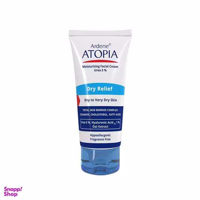 کرم مرطوب کننده آردن (Ardene) سری Atopia مدل Dry Relief مناسب پوست خشک و خیلی خشک حجم 50 میلی‌ لیتر