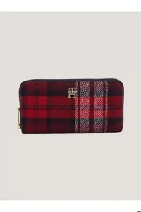 کیف پول آبی زنانه TOMMY LARGE ZA TARTAN نمادین Tommy Hilfiger