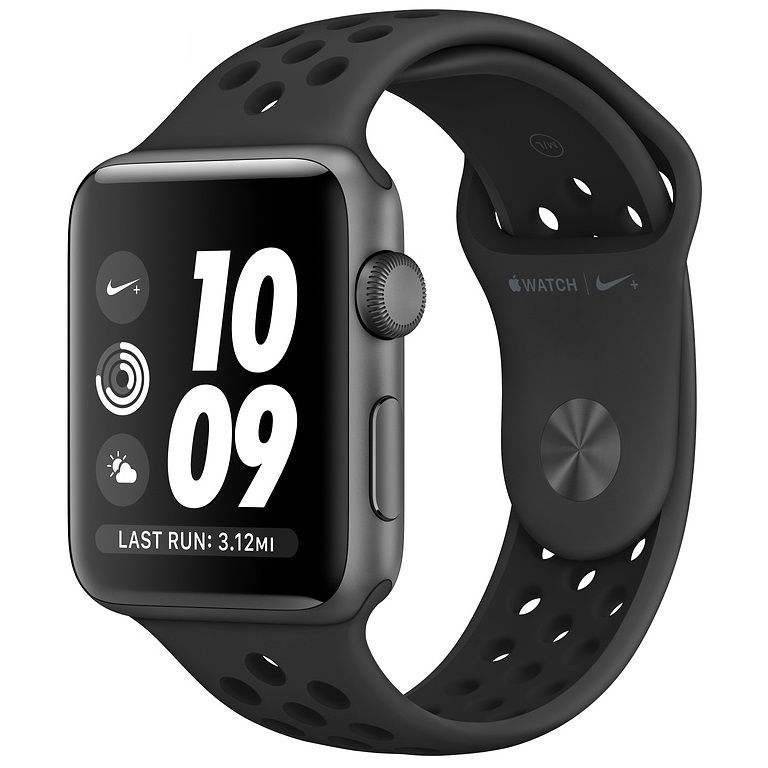 ساعت هوشمند اپل واچ سری 3 مدل Nike Plus 38mm Space Gray Aluminum Case with Anthracite/Black Nike Sport Band