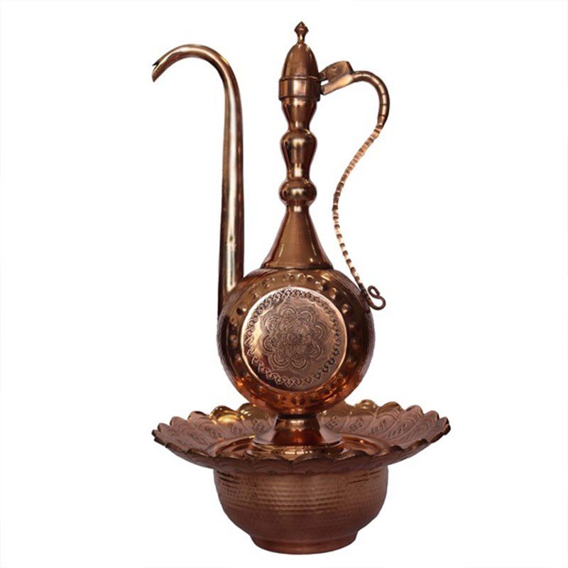 آفتابه لگن طرح دار مسی کد ZH442