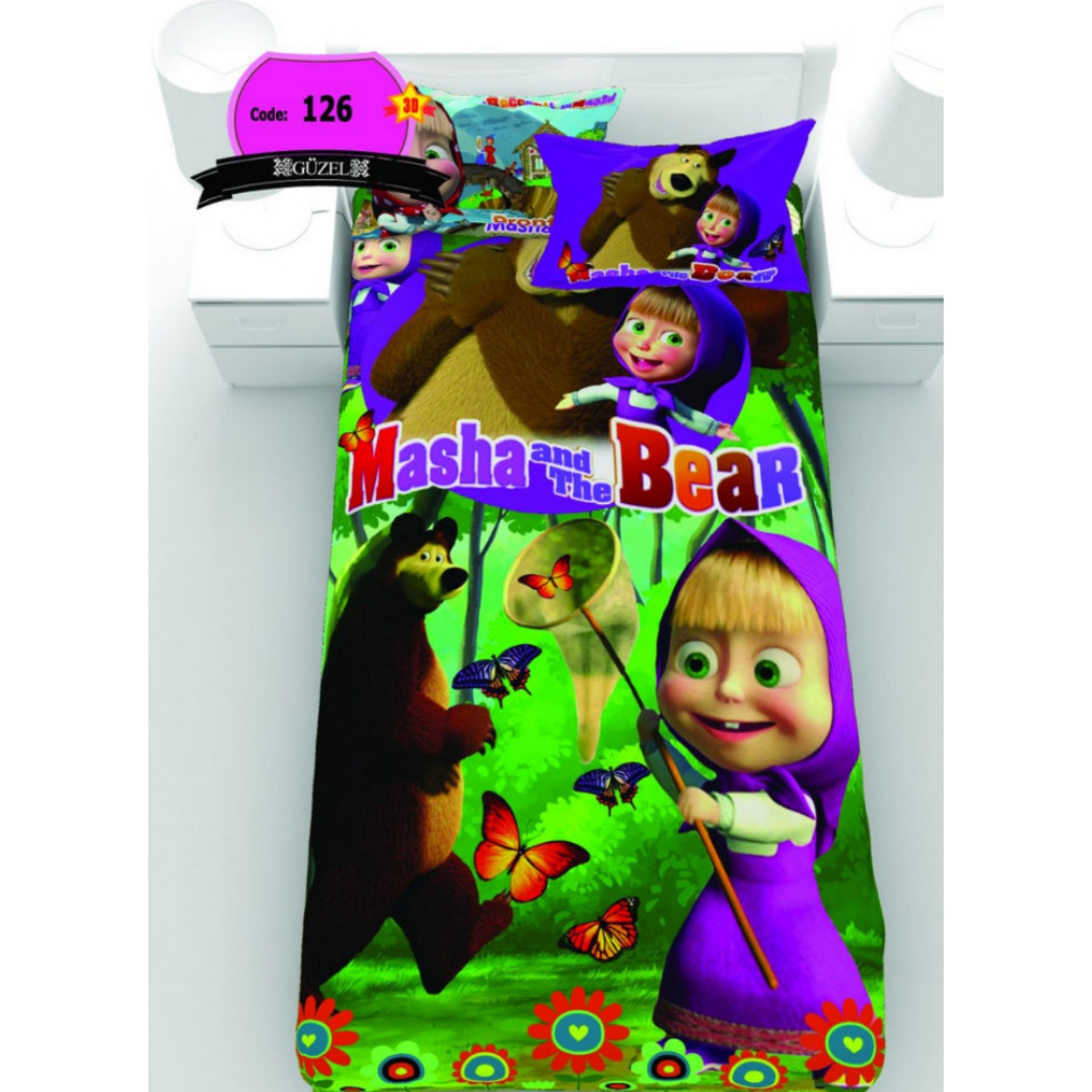 روتختی تک نفره سه بعدی برند گوزل -5 تکه -کد126