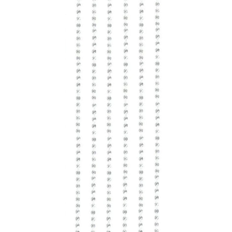 پرده آویز آریا کریستال مدل کوتاه و بلند عرض 30 و ارتفاع 170 سانتی متر(بی رنگ)