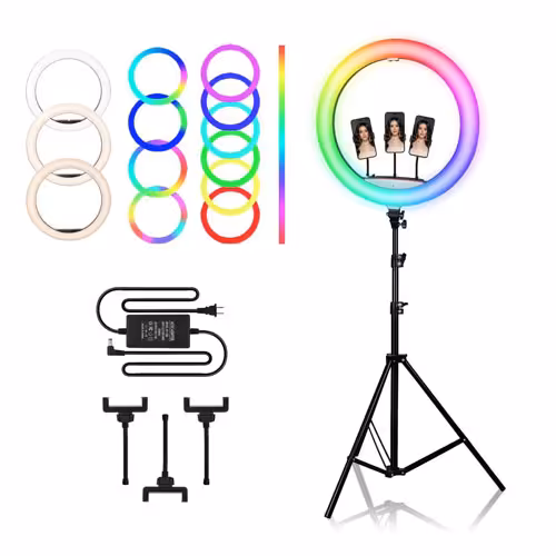 رینگ لایت سالنی Ringlight HSN45 RGB   پایه