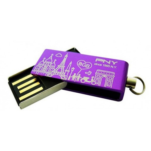 فلش مموری پی ان وای مدل لاولی اتچ نیویورک با ظرفیت 8 گیگابایت