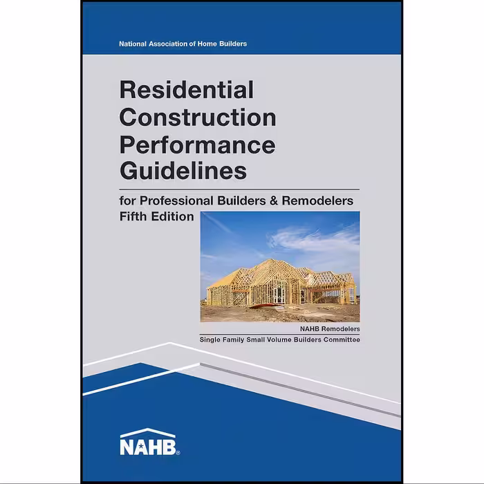 کتاب زبان اصلی Residential Construction Performance Guidelines Contractor Refere