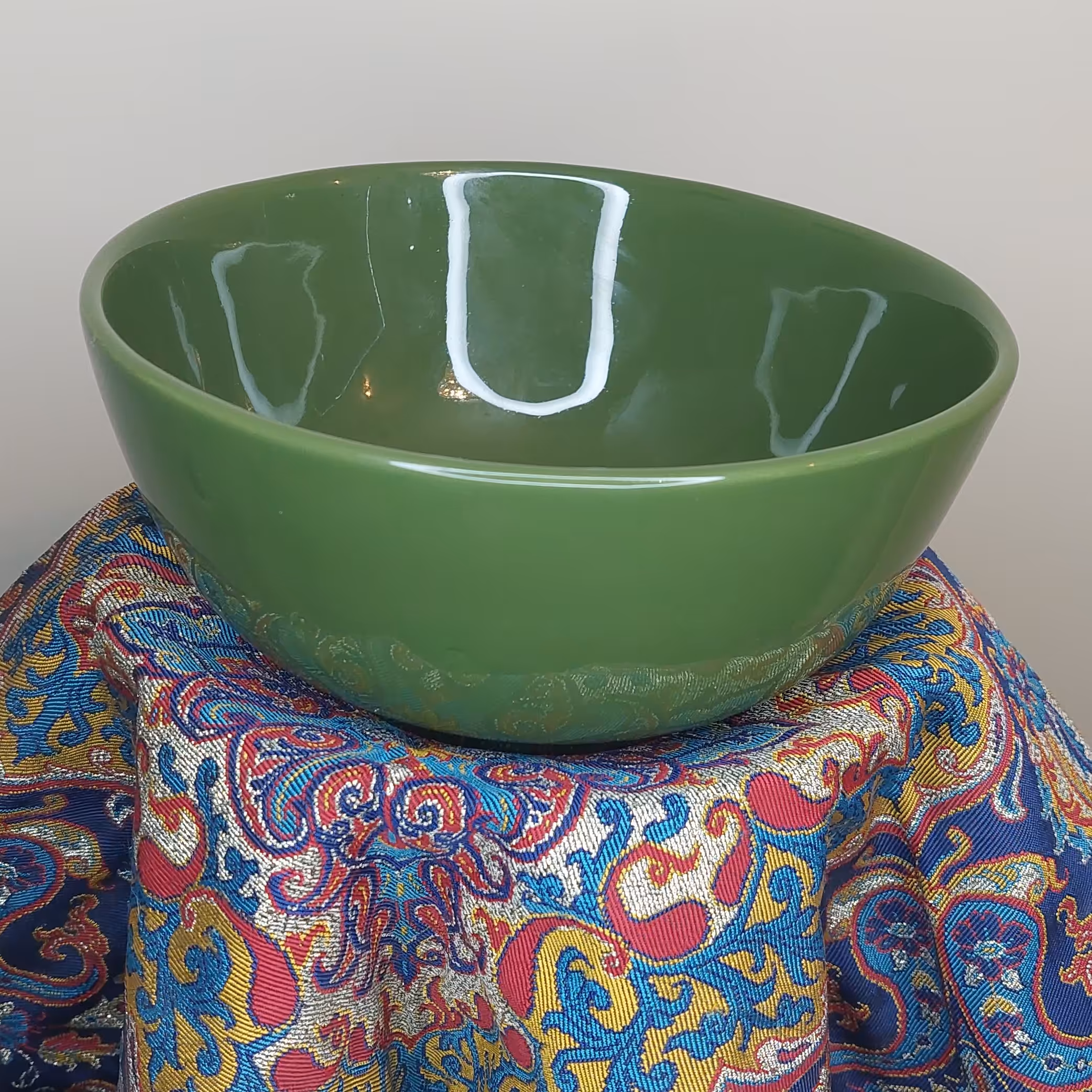 کاسه سرامیکی سبز قطر  17 سانت (خرید مستقیم از تولید کننده)