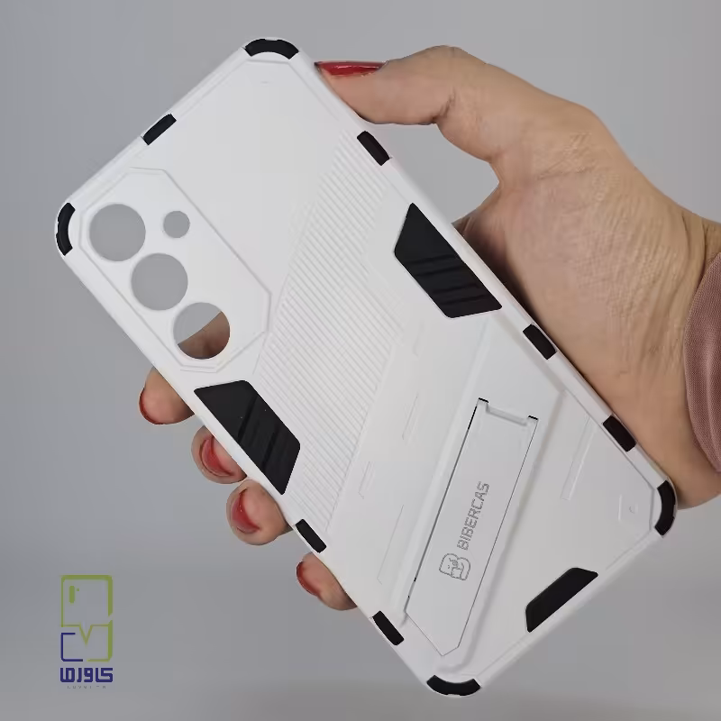قاب گوشی A35 استند دار پانک سفید |a35 ضد ضربه، مستحکم و حرفه‌ای