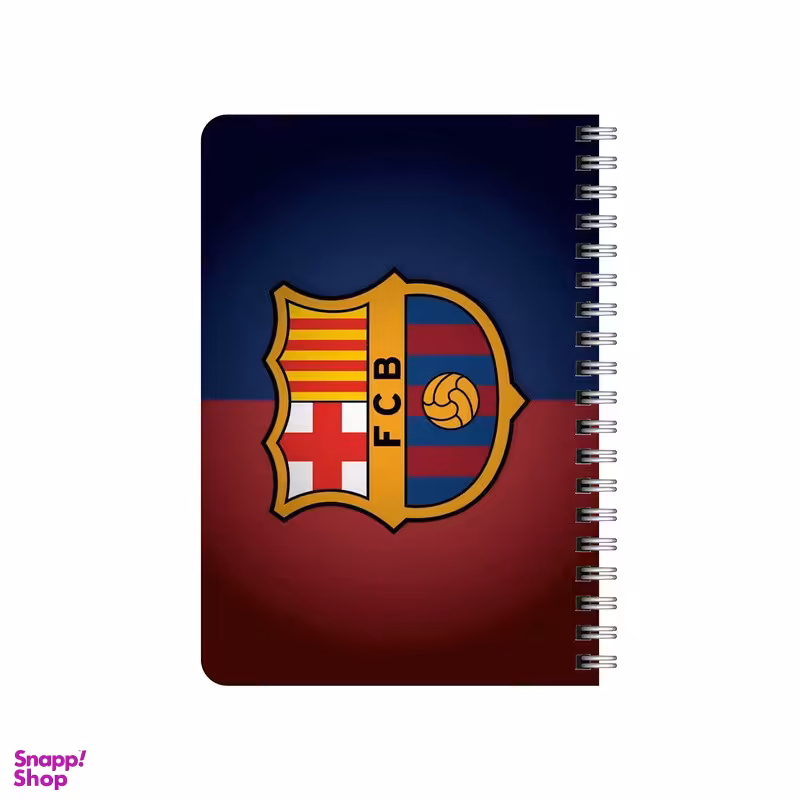 دفترچه یادداشت 80 برگ بامبیلیپ مدل چوبی طرح لوگو بارسلونا کد 2058402