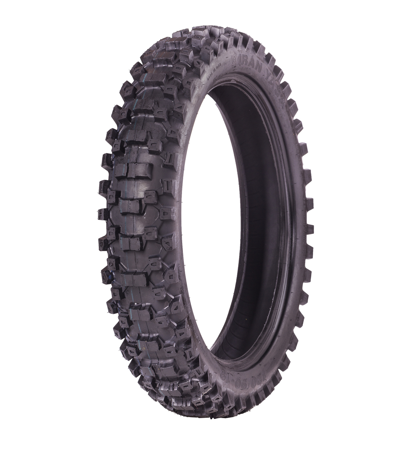 لاستیک ( تایر ) آفرود عقب موتور کراس سایز رینگ 19 اینچ پهنا 120 ایران یاسا ( 19- 120/90 )