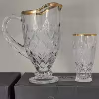 پارچ و لیوان آنجلیکا لب طلا( هزینه ارسال به عهده مشتری)