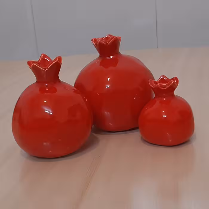 ست انار سفالی سه عددی مناسب برای شب یلدا 