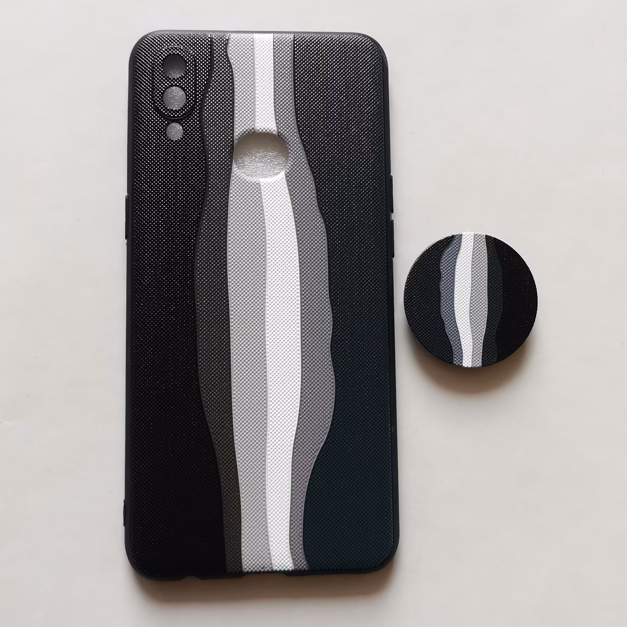 قاب طرحدار پاپ سوکت دار آبرنگی تیره گوشی سامسونگ A10s