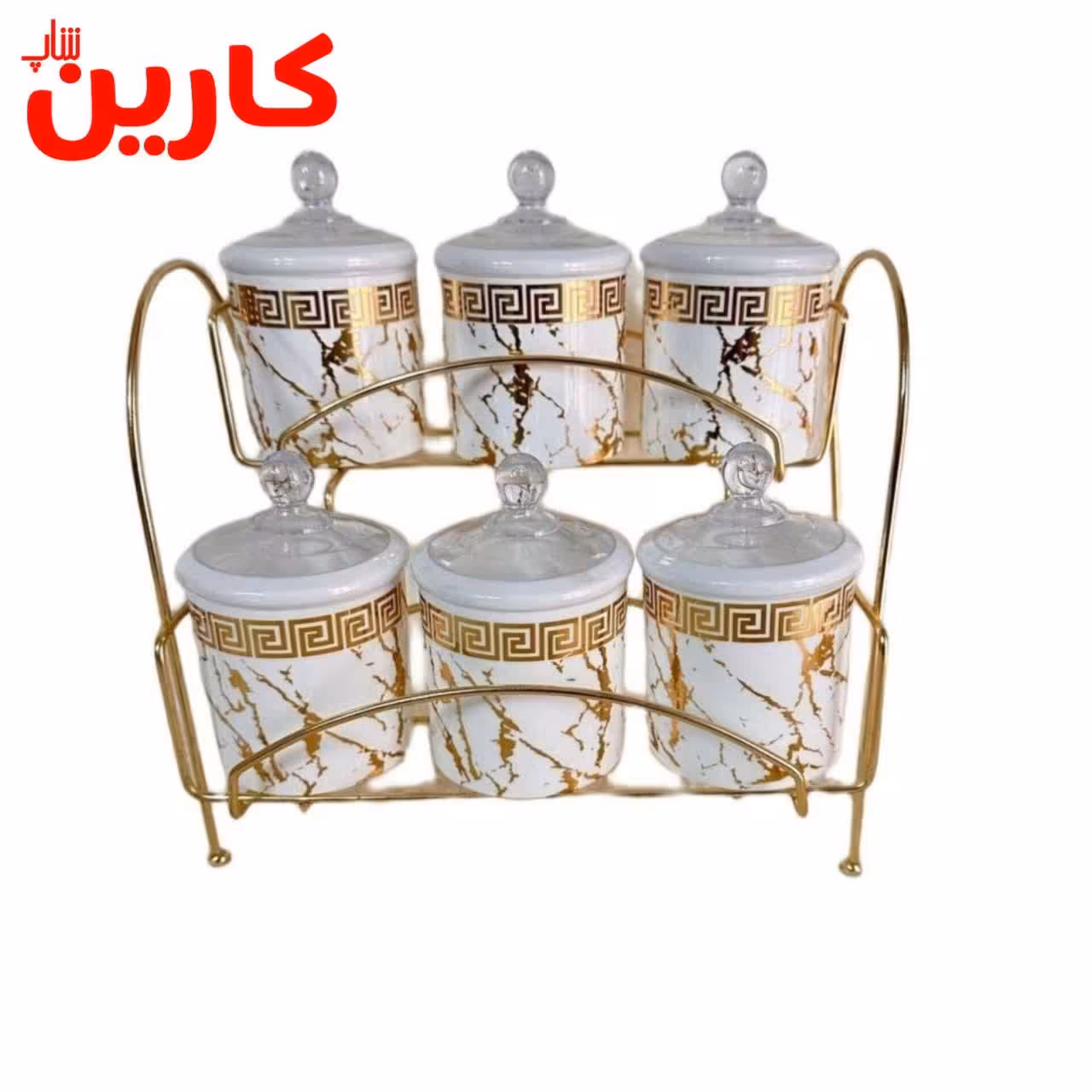 جاادویه 7 پارچه استند دار ماربل رنگ بندی وطرح رندوم