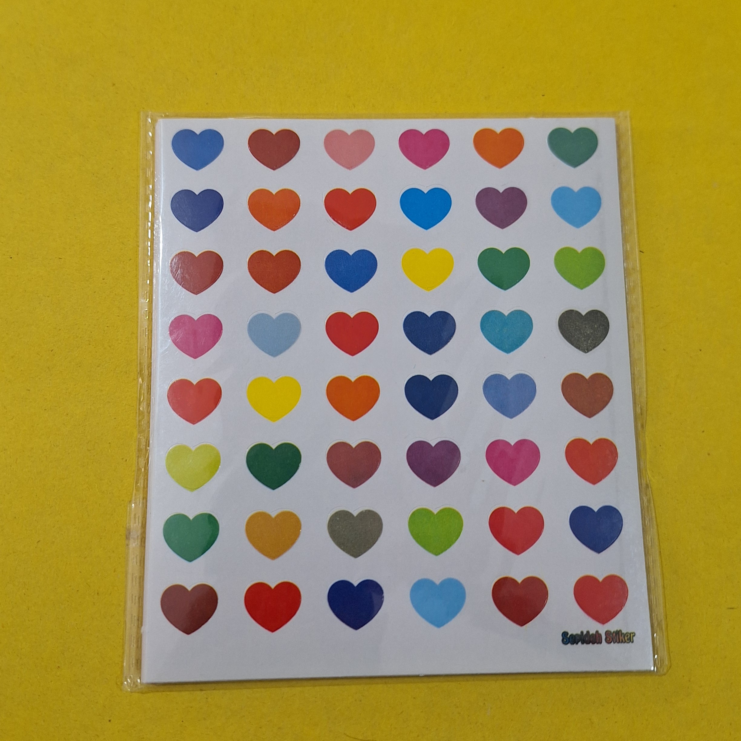 برچسب قلب رنگی  بسته 10 عددی