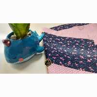 جامدادی رولی پارچه ای36تایی سرمه ایهمراه جامدادی جامداد رنگی