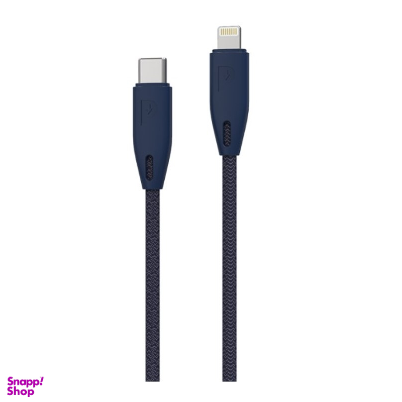 کابل شارژ تایپ سی به لایتنینگ پاورولوژی (Powerology) طول 1.2 متری رنگ مشکی