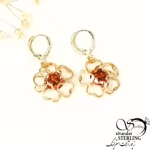 گوشواره طرح گل برند ژوپینگ کد 7625