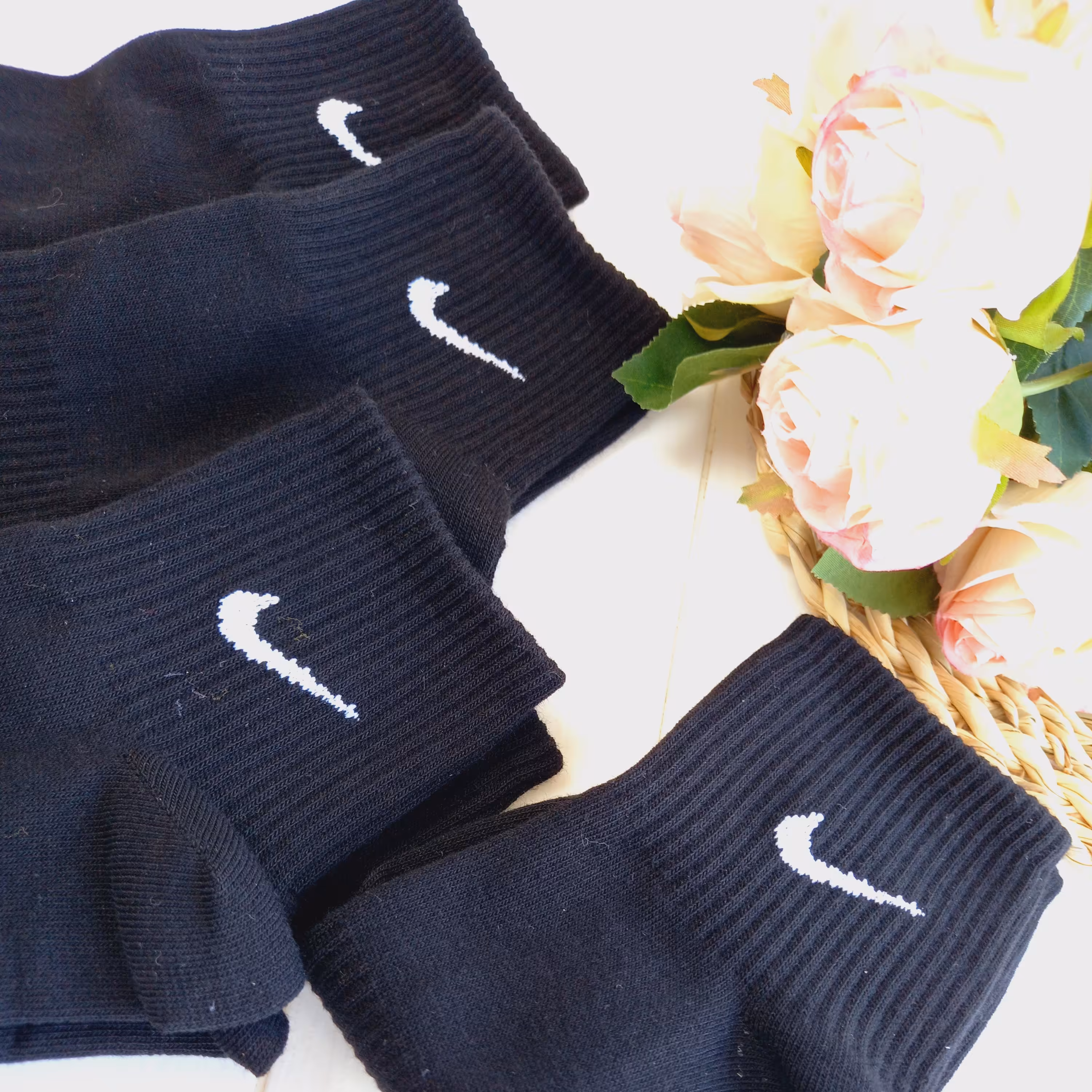 جوراب کف کش نایک تک رنگ مشکی مچ کش انگلیسی 