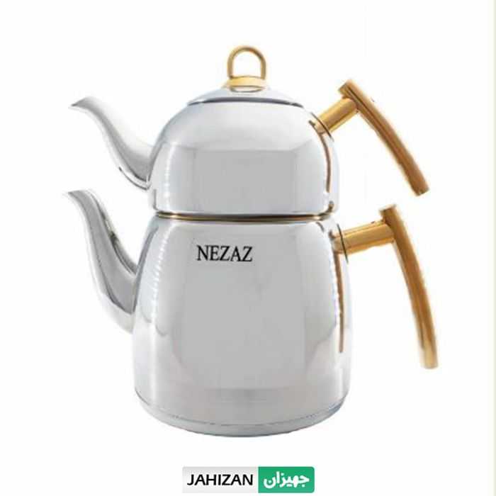 کتری قوری استیل نزاز کف چدن مدل 2414