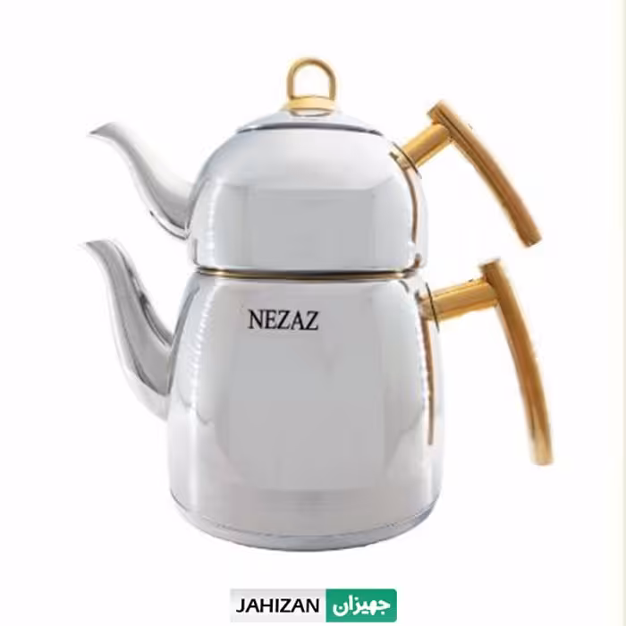 کتری قوری استیل نزاز کف چدن مدل 2414