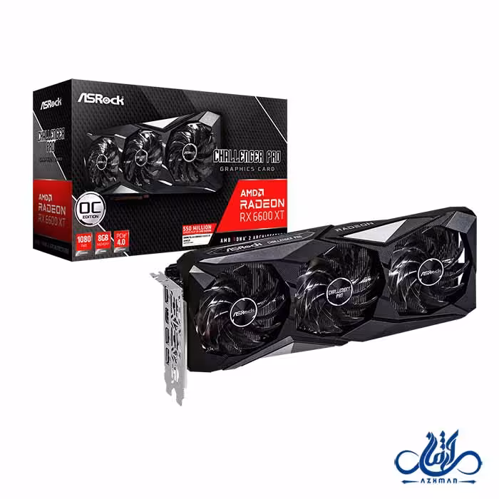 کارت گرافیک 6600XT Asrock Challenger Pro x3 8G
