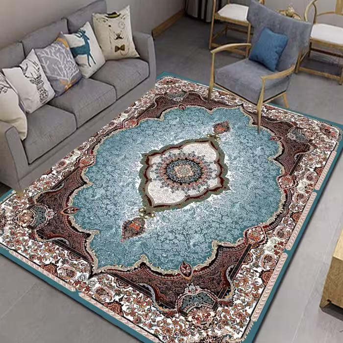 کاور فرش و روفرشی کشدار طرح زیبا با رنگ جذاب 6 متری با بهترین کیفیت و چاپ کد 1133