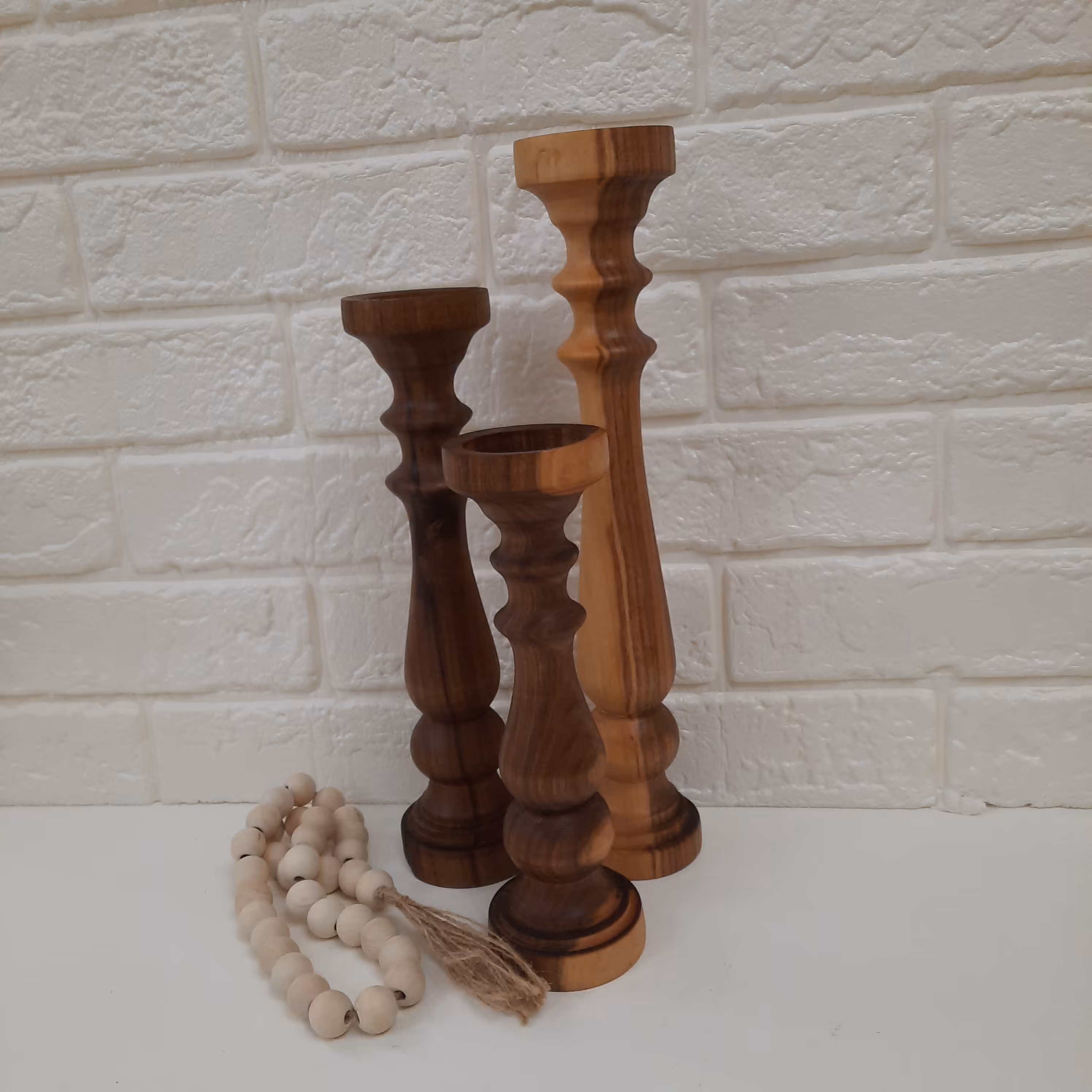 شمعدان چوبی