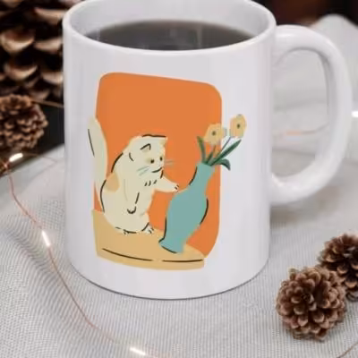 ماگ گربه خرابکار