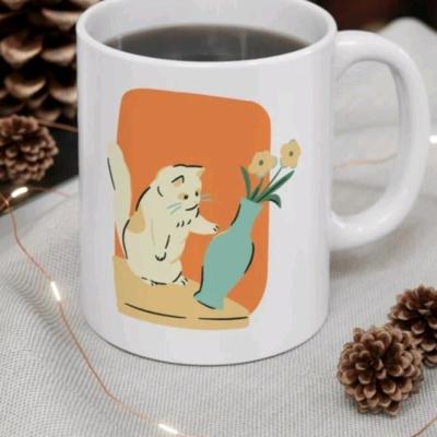 ماگ گربه خرابکار