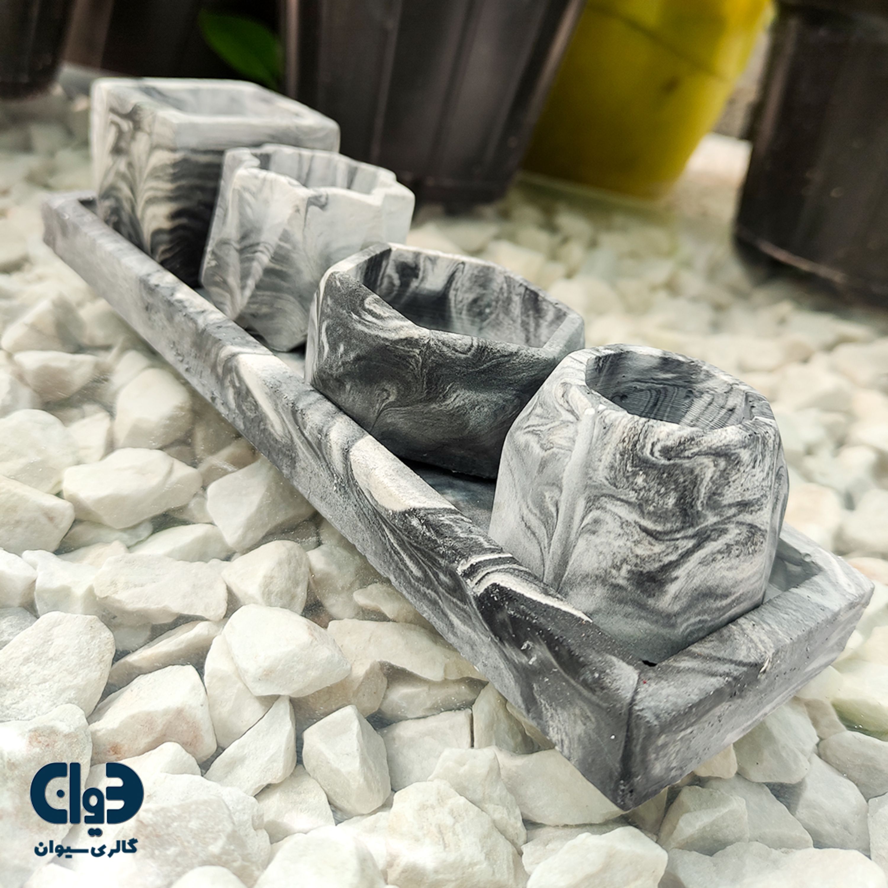 ست گلدان مینیاتوری رنگ دلخواه