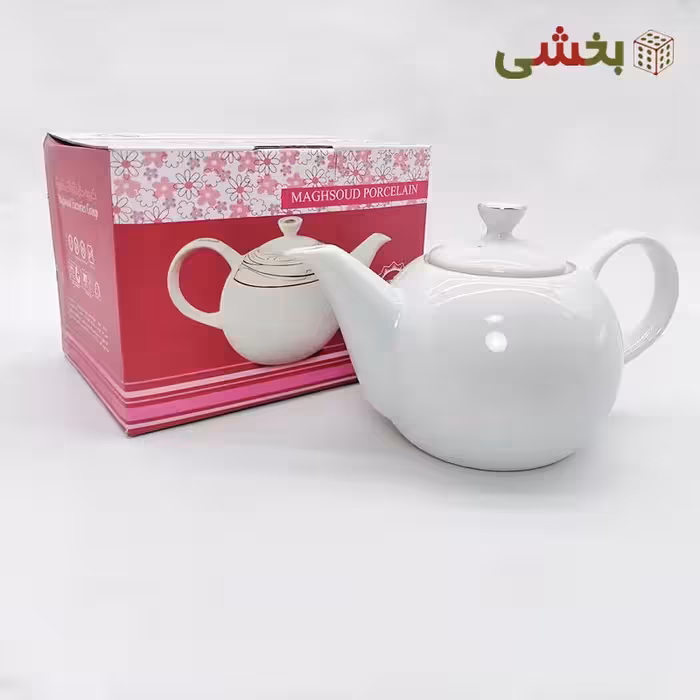 قوری سرامیکی رویال مدل لبه طلایی