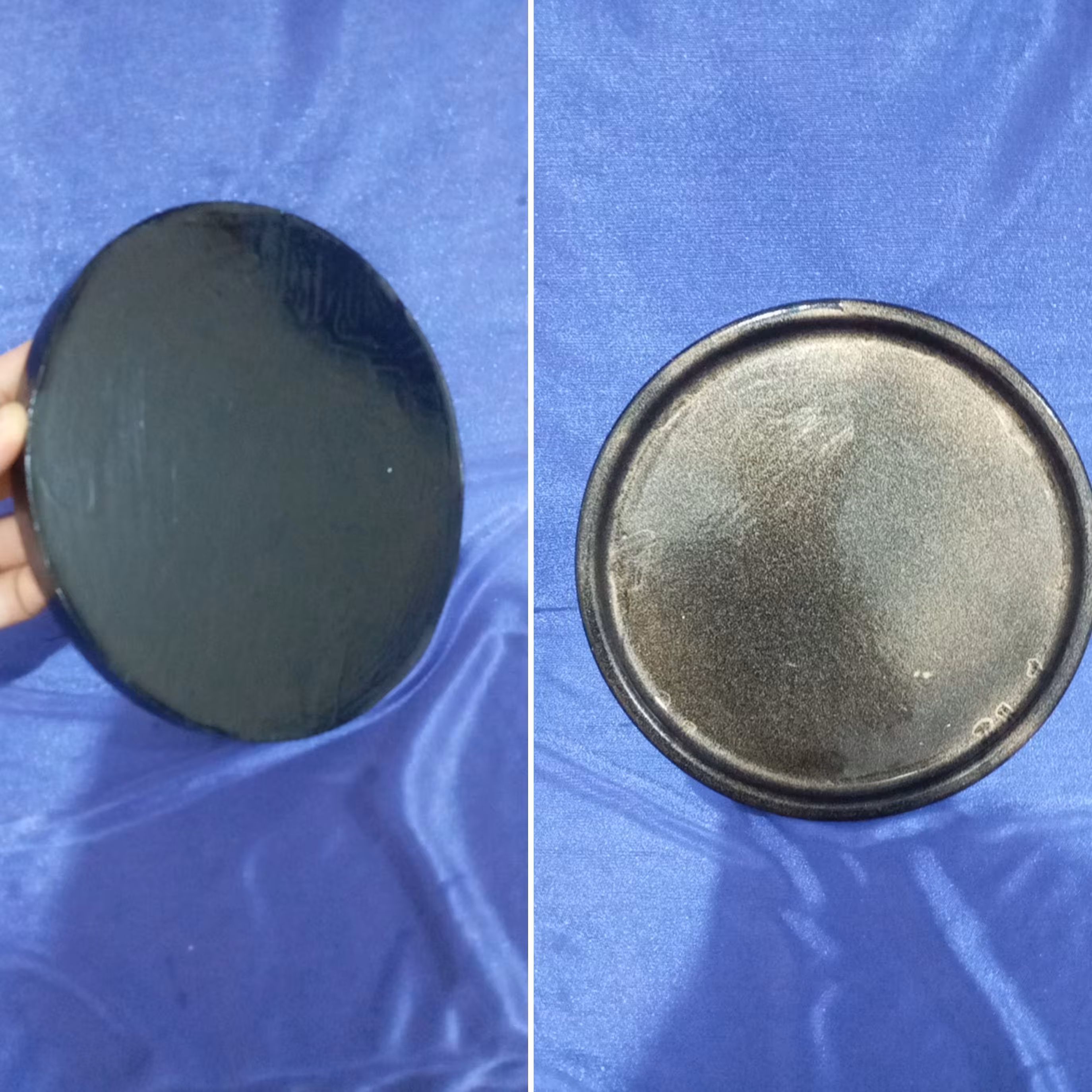 سینی 20 سانتی مشکی و پودر طلایی 