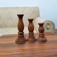 شمعدان چوبی3عدد